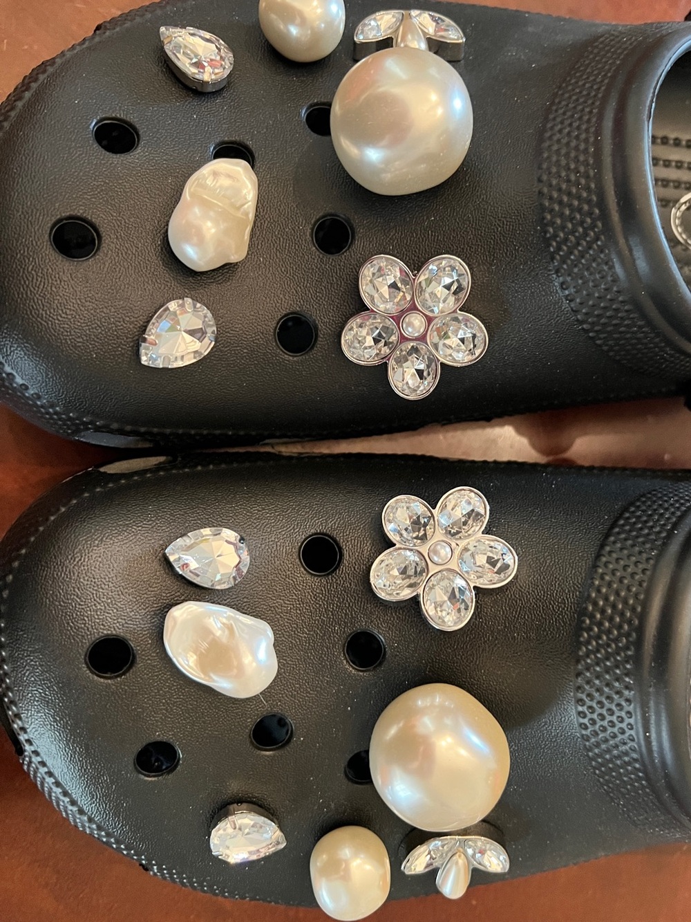 SIMONE ROCHA x CROCS Classic Clog in Black Pearls Rhinestones Limited Edition - Picture 6 of 12